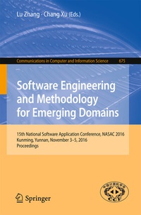 Enlarge image Cover: Software Engineering and Methodology for Emerging Domains - Springer