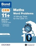 Cover: Bond 11+ CEM Maths Word Problems 10 Minute Tests: Ready for the 2025 Cambridge Select Insight exam - Oxford University Press