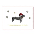 Cover: Alice Scott Christmas Dachshund Embellished Notecards - Mudpuppy Press