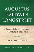 Cover: Augustus Baldwin Longstreet - University of Georgia Press