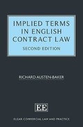 Cover: Implied Terms in English Contract Law, Second Edition - Edward Elgar Publishing