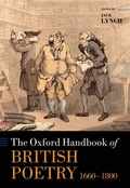 Cover: The Oxford Handbook of British Poetry, 1660-1800 - OUP eBook