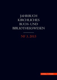 Abbildung von: Jahrbuch kirchliches Buch- und Bibliothekswesen - Schnell & Steiner
