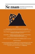 Cover: Ne znam - Zeitschrift f&uuml;r Anarchismusforschung - Verlag Edition AV