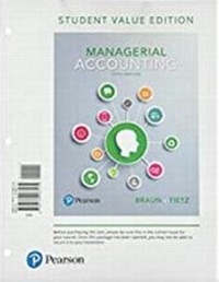 Enlarge image Cover: Managerial Accounting - Pearson