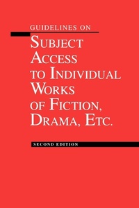 Abbildung von: Guidelines on Subject Access to Individual Works of Fiction - ALA Editions