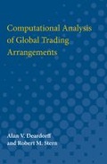 Cover: Computational Analysis of Global Trading Arrangements - The University of Michigan Press
