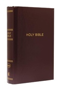 Cover: NKJV, Pew Bible, Large Print, Hardcover, Burgundy, Red Letter, Comfort Print - Thomas Nelson Publishers