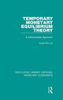 Cover: Temporary Monetary Equilibrium Theory - Routledge