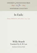Cover: In Exile - University of Pennsylvania Press