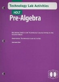 Abbildung von: Holt Pre-Algebra Technology Lab Activities - Holt McDougal