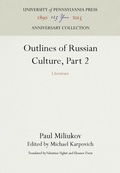 Cover: Outlines of Russian Culture, Part 2 - University of Pennsylvania Press