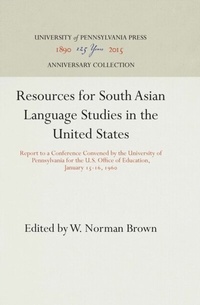 Abbildung von: Resources for South Asian Language Studies in the United States - University of Pennsylvania Press