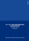 Cover: Liv-, Est- und Kurl&auml;ndisches Urkundenbuch - B&ouml;hlau
