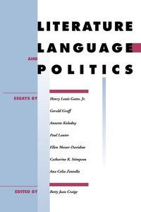 Enlarge image Cover: Literature, Language, and Politics - University of Georgia Press