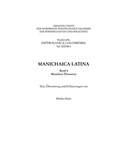 Cover: Manichaica Latina - Brill Deutschland