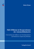 Cover: F&E-Effizienz in Kooperationen der Automobilindustrie - Kovac, Dr. Verlag