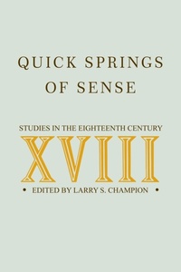 Enlarge image Cover: Quick Springs of Sense - University of Georgia Press