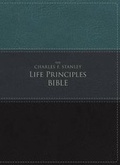 Cover: NIV The Charles F. Stanley Life Principles Bible [Green/Black] - Thomas Nelson Publishers