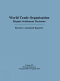 Cover: World Trade Organization Dispute Settlement Decisions: Bernan's Annotated Reporter - Bernan Press