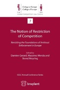 Cover: The Notion of Restriction of Competition - Editions juridiques Bruylant