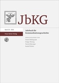 Cover: Jahrbuch f&uuml;r Kommunikationsgeschichte 18 (2016) - Franz Steiner Verlag