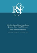Cover: Rsf: The Russell Sage Foundation Journal of the Social Sciences - Russell Sage Foundation
