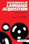 Cover: Mechanisms of Language Acquisition - Psychology Press Ltd