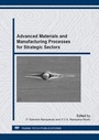 Cover: Advanced Materials and Manufacturing Processes for Strategic Sectors - Trans Tech Publications Ltd