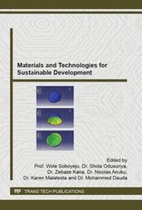 Enlarge image Cover: Materials and Technologies for Sustainable Development - Trans Tech Publications Ltd