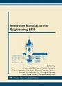 Cover: Innovative Manufacturing Engineering 2015 - Trans Tech Publications Ltd