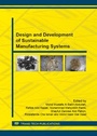 Cover: Design and Development of Sustainable Manufacturing Systems - Trans Tech Publications Ltd