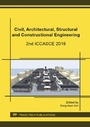Cover: Civil, Architectural, Structural and Constructional Engineering - Trans Tech Publications Ltd
