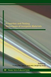 Enlarge image Cover: Properties and Testing Techniques of Inorganic Materials - Trans Tech Publications Ltd