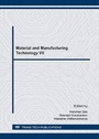 Cover: Material and Manufacturing Technology VII - Trans Tech Publications Ltd