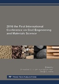 Cover: 2016 the First International Conference on Civil Engineering and Materials Science - Trans Tech Publications Ltd