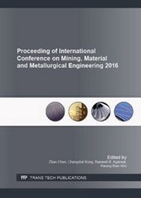 Enlarge image Cover: Proceeding of International Conference on Mining, Material and Metallurgical Engineering 2016 - Trans Tech Publications Ltd