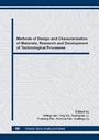 Cover: Methods of Design and Characterization of Materials, Research and Development of Technological Processes - Trans Tech Publications Ltd