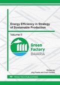 Cover: Energy Efficiency in Strategy of Sustainable Production Vol. II - Trans Tech Publications Ltd