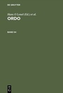 Cover: ORDO - De Gruyter Oldenbourg