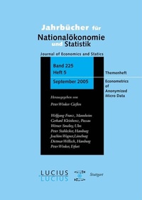 Enlarge image Cover: Econometrics of Anonymized Micro Data - De Gruyter Oldenbourg
