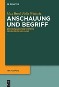 Cover: Anschauung und Begriff - De Gruyter