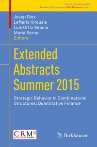 Enlarge image Cover: Extended Abstracts Summer 2015 - Birkhäuser
