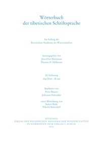 Abbildung von: Wörterbuch der tibetischen Schriftsprache 32. Lieferung - Bayerische Akademie der Wissenschaften