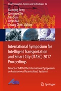 Cover: International Symposium for Intelligent Transportation and Smart City (ITASC) 2017 Proceedings - Springer
