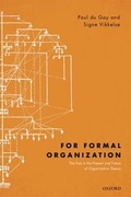 Cover: For Formal Organization - OUP eBook