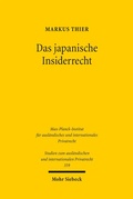 Cover: Das japanische Insiderrecht - Mohr Siebeck