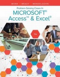 Abbildung von: Problem Solving Cases In Microsoft Access & Excel - Course Technology Inc