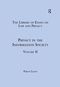 Cover: Privacy in the Information Society - Routledge