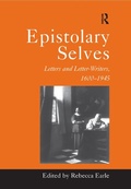 Cover: Epistolary Selves - Routledge